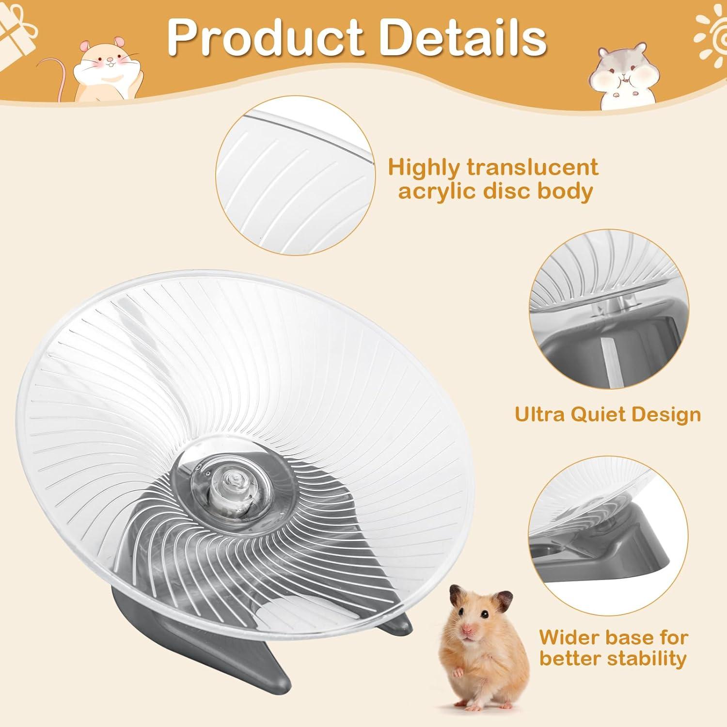 Rueda de Ejercicio Silenciosa para Hámster Nedenyou 13.6x12.9 cm