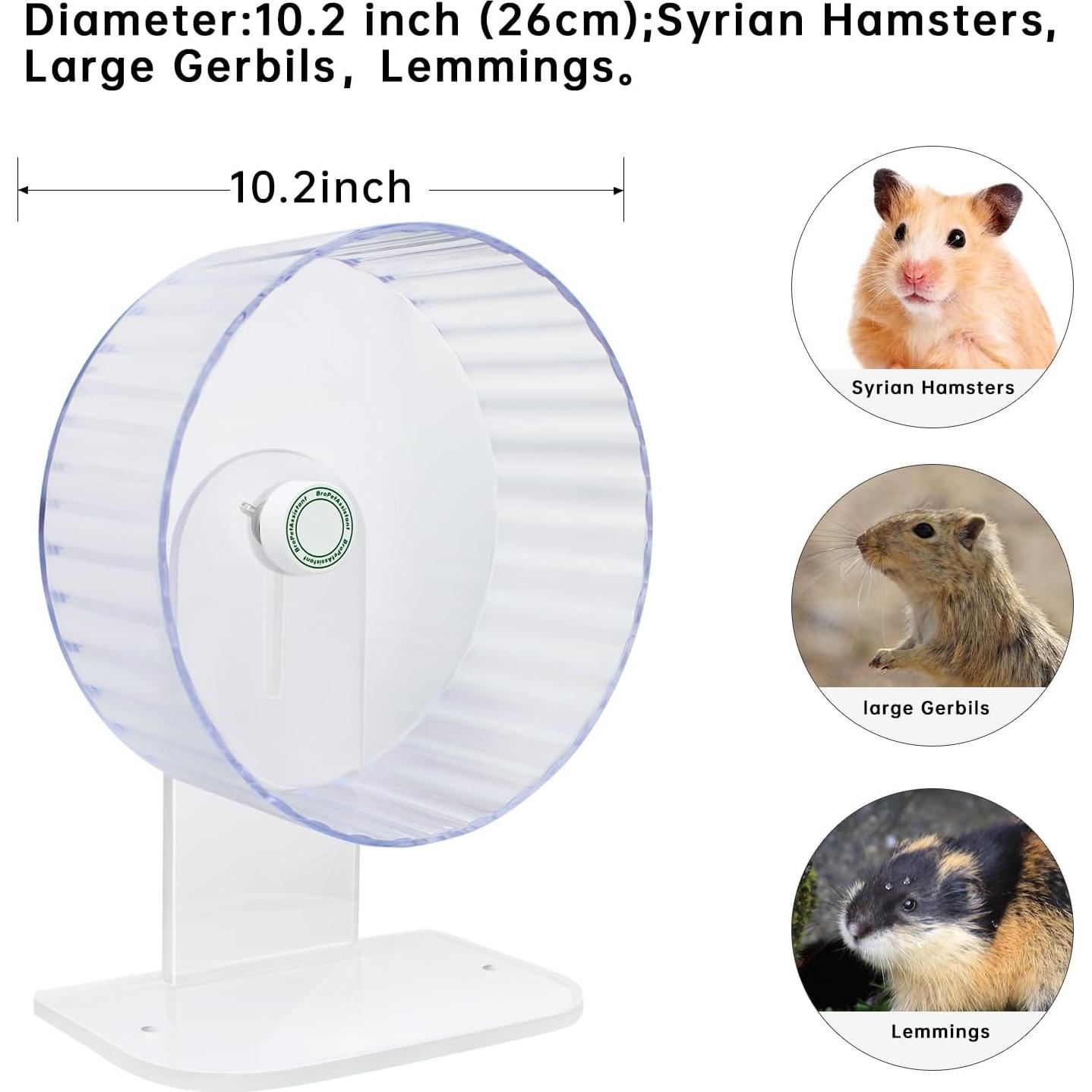 Rueda para Hámster Silenciosa BroPetAssistant 26 cm Transparente