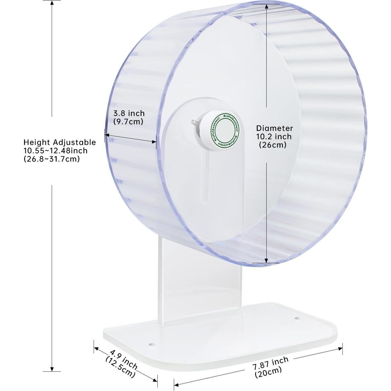 Rueda para Hámster Silenciosa BroPetAssistant 26 cm Transparente