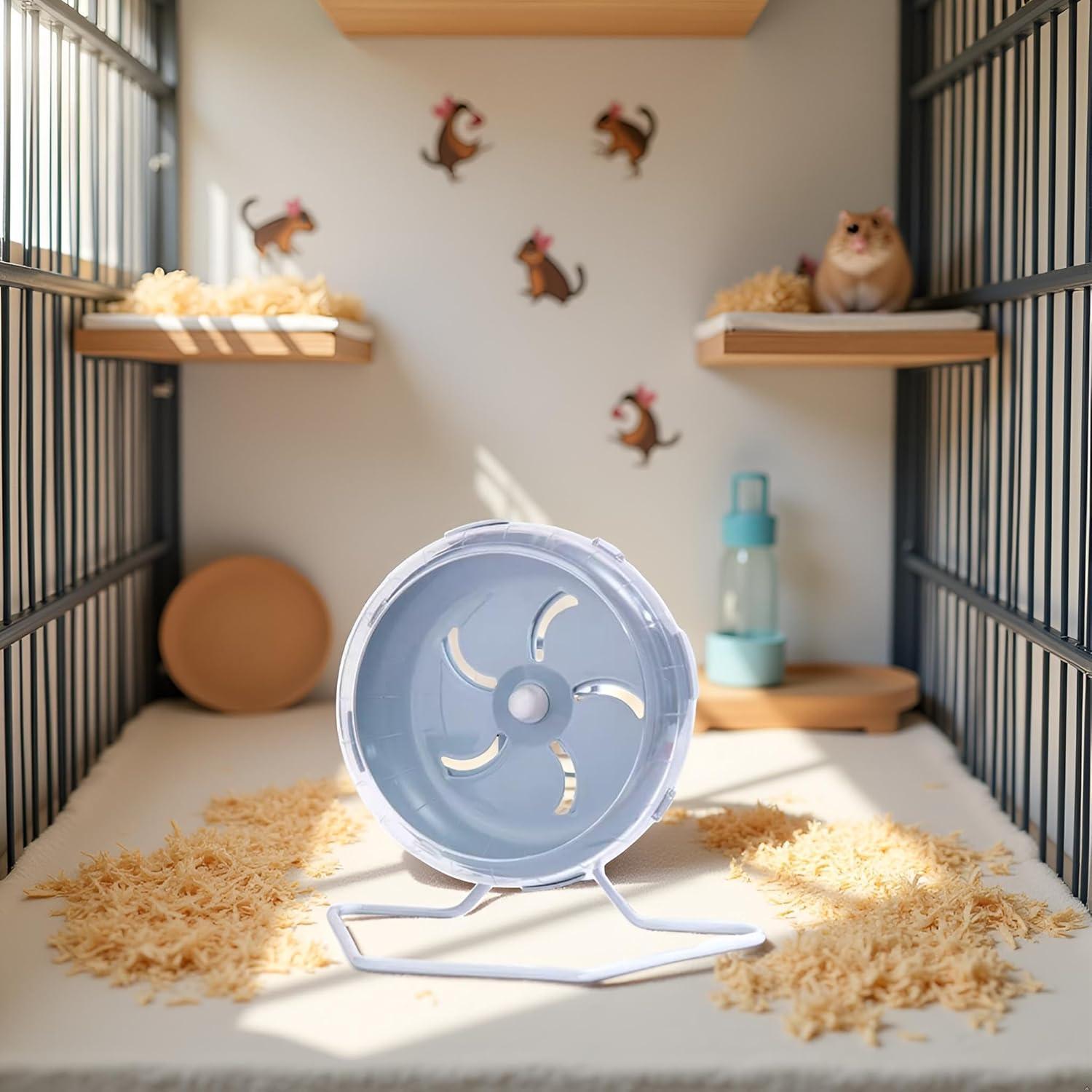 Rueda de Hámster Silenciosa WLngtv 17.78 cm Ajustable