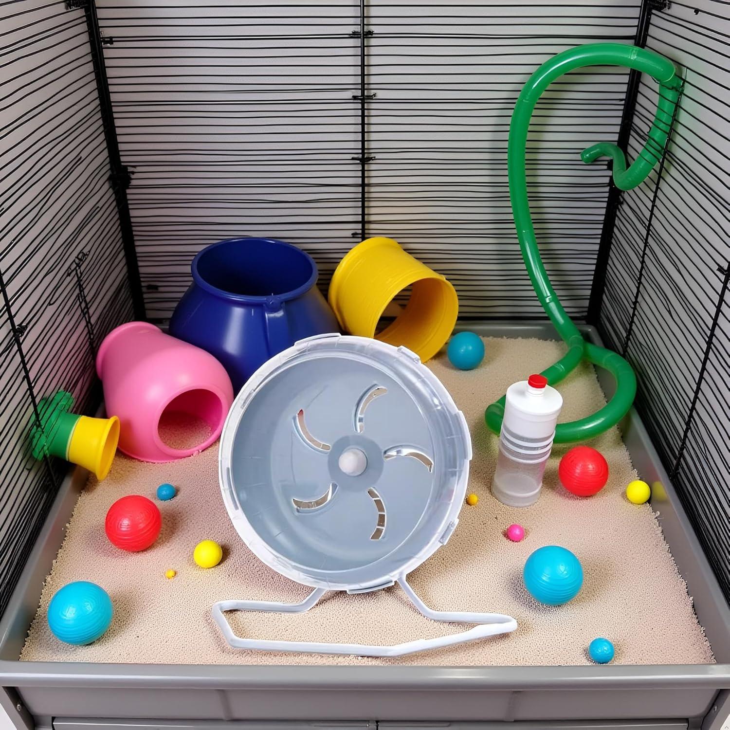 Rueda de Hámster Silenciosa WLngtv 17.78 cm Ajustable