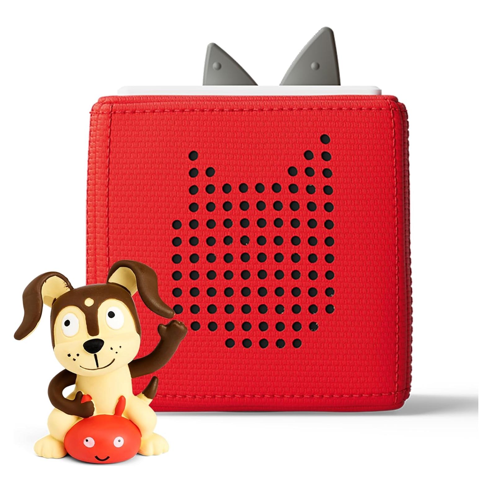 Toniebox Reproductor de Audio Rojo Set Inicio con Cachorro
