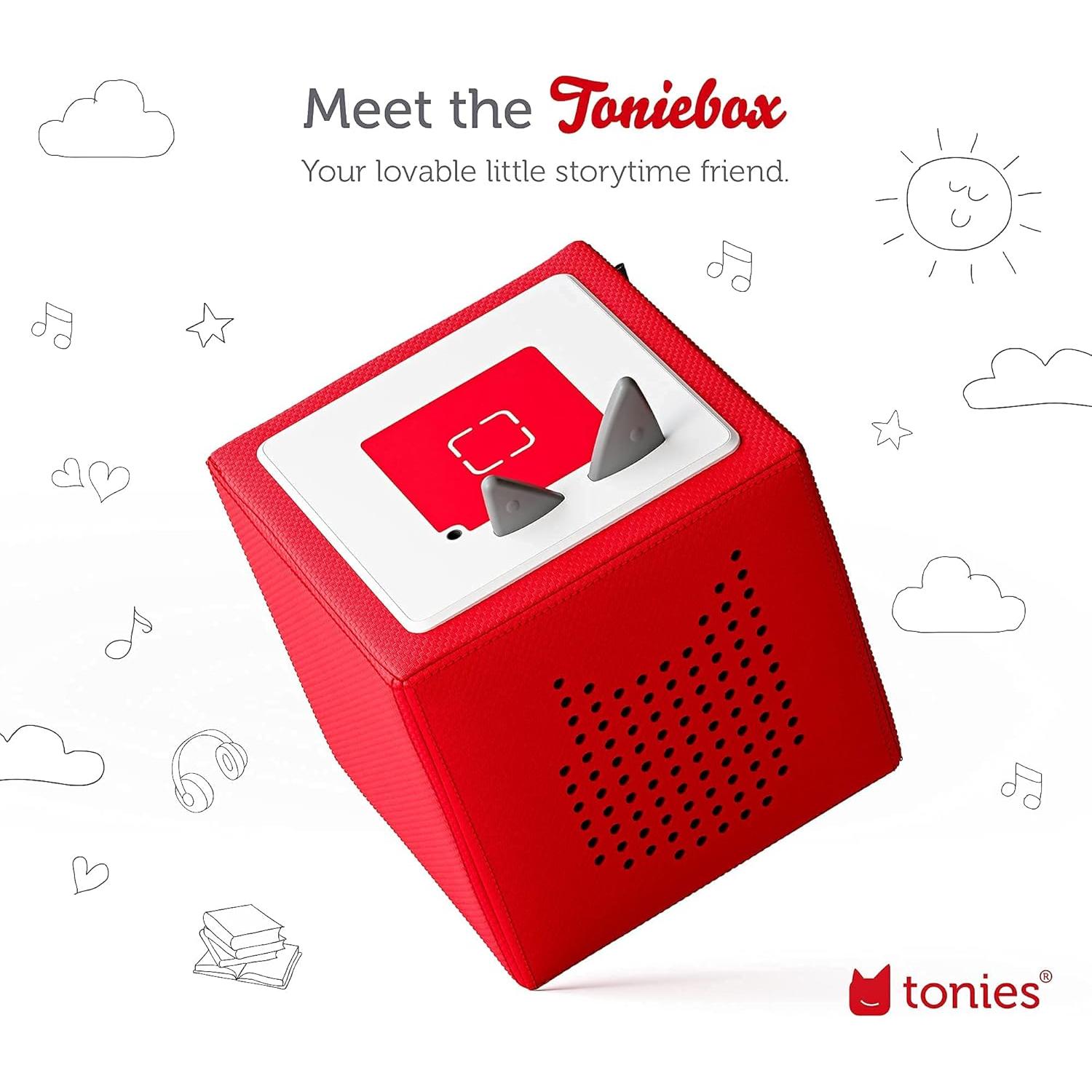 Toniebox Reproductor de Audio Rojo Set Inicio con Cachorro