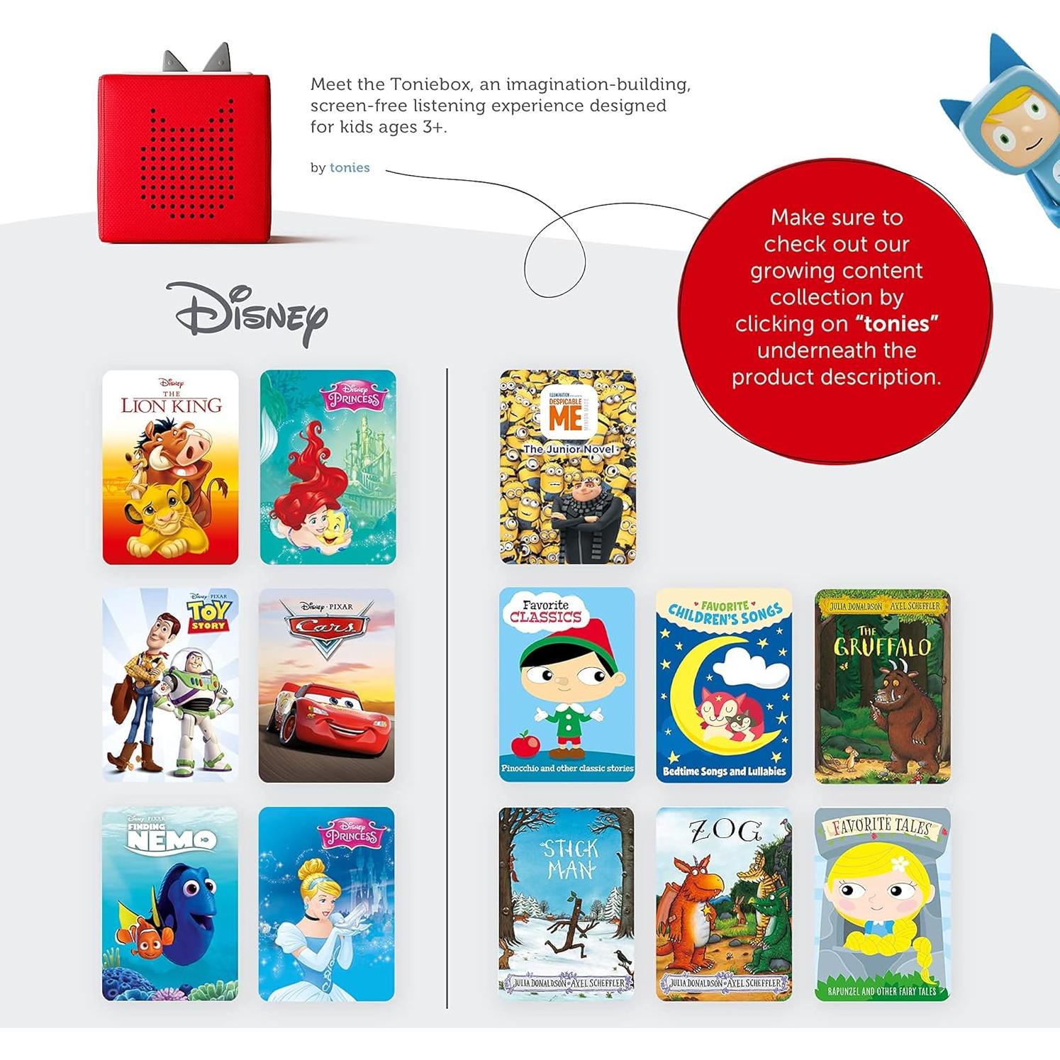 Toniebox Reproductor de Audio Rojo Set Inicio con Cachorro