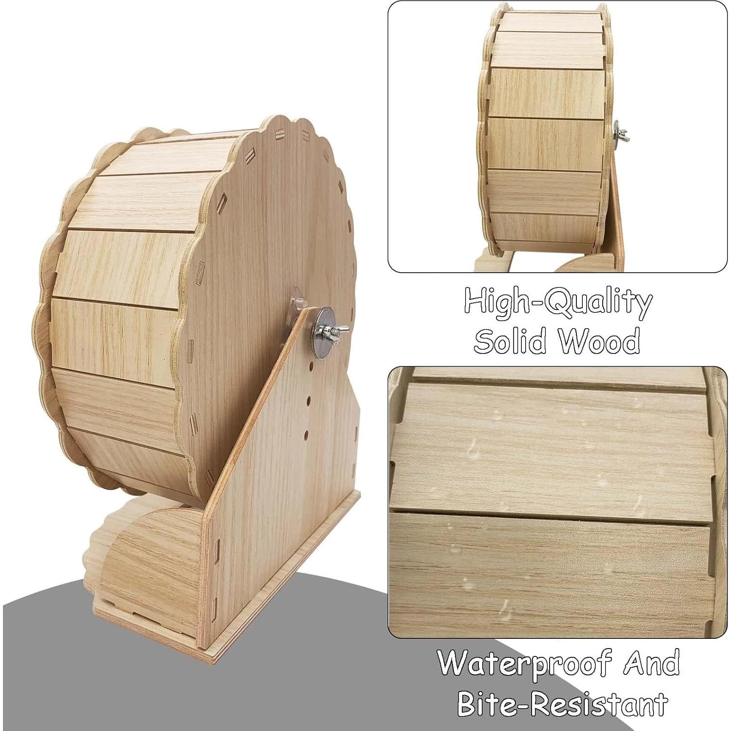 Rueda de Hámster de Madera Hamiledyi 21 cm Silenciosa