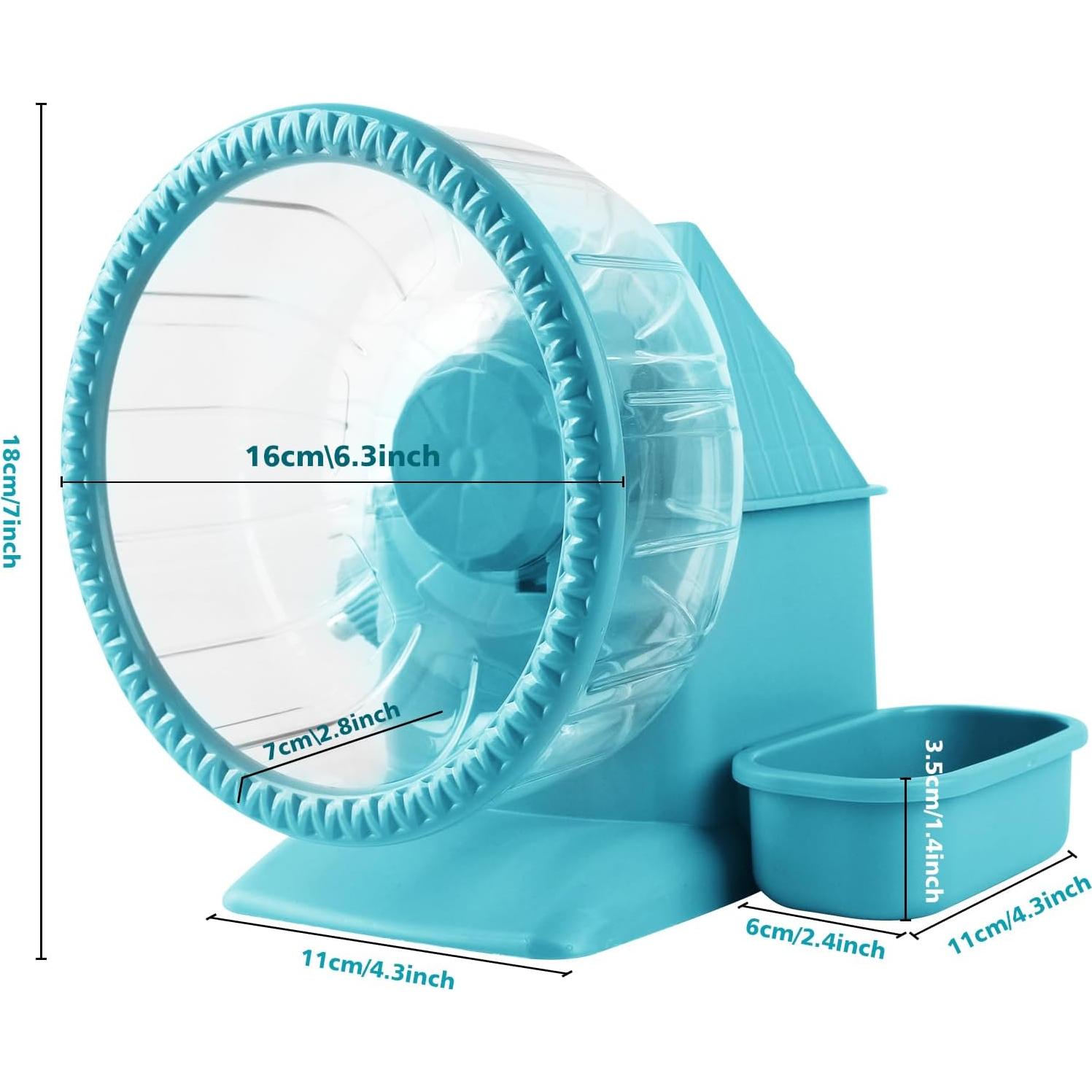 Rueda de Hámster Silenciosa 4 en 1 Nature Ann 16 cm Azul