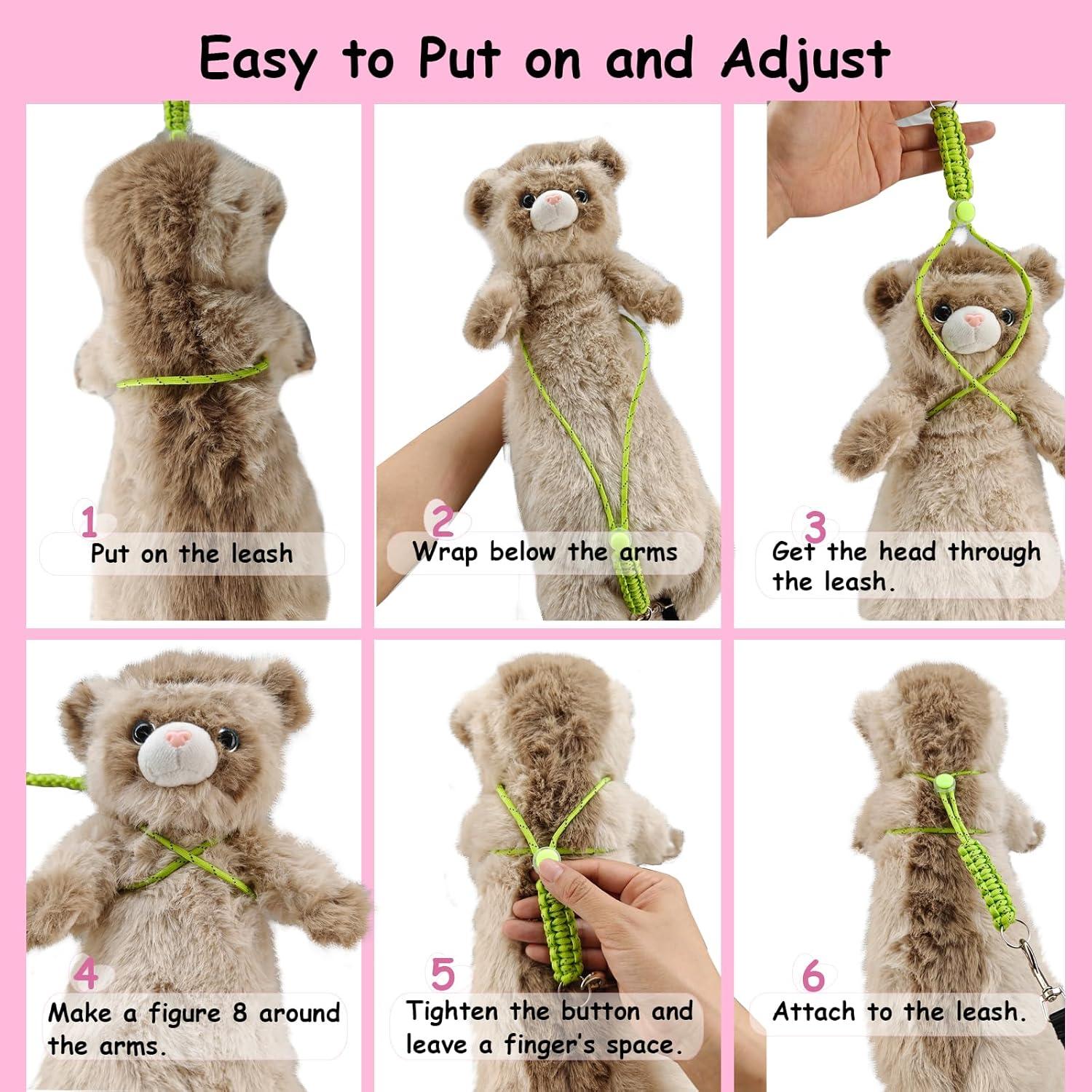 Arnés y Correa Ajustable GOMICRAFT para Animales Pequeños