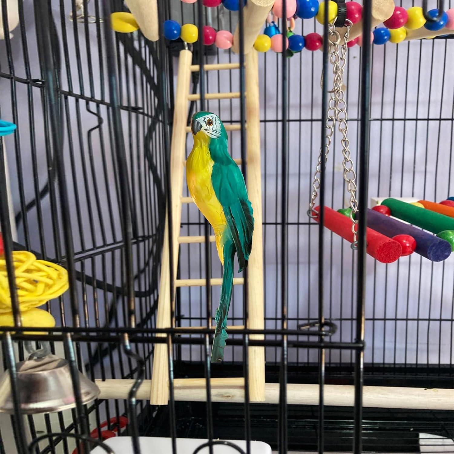 Escalera de Madera para Aves LWINGFLYER 2 Piezas 32x7 cm