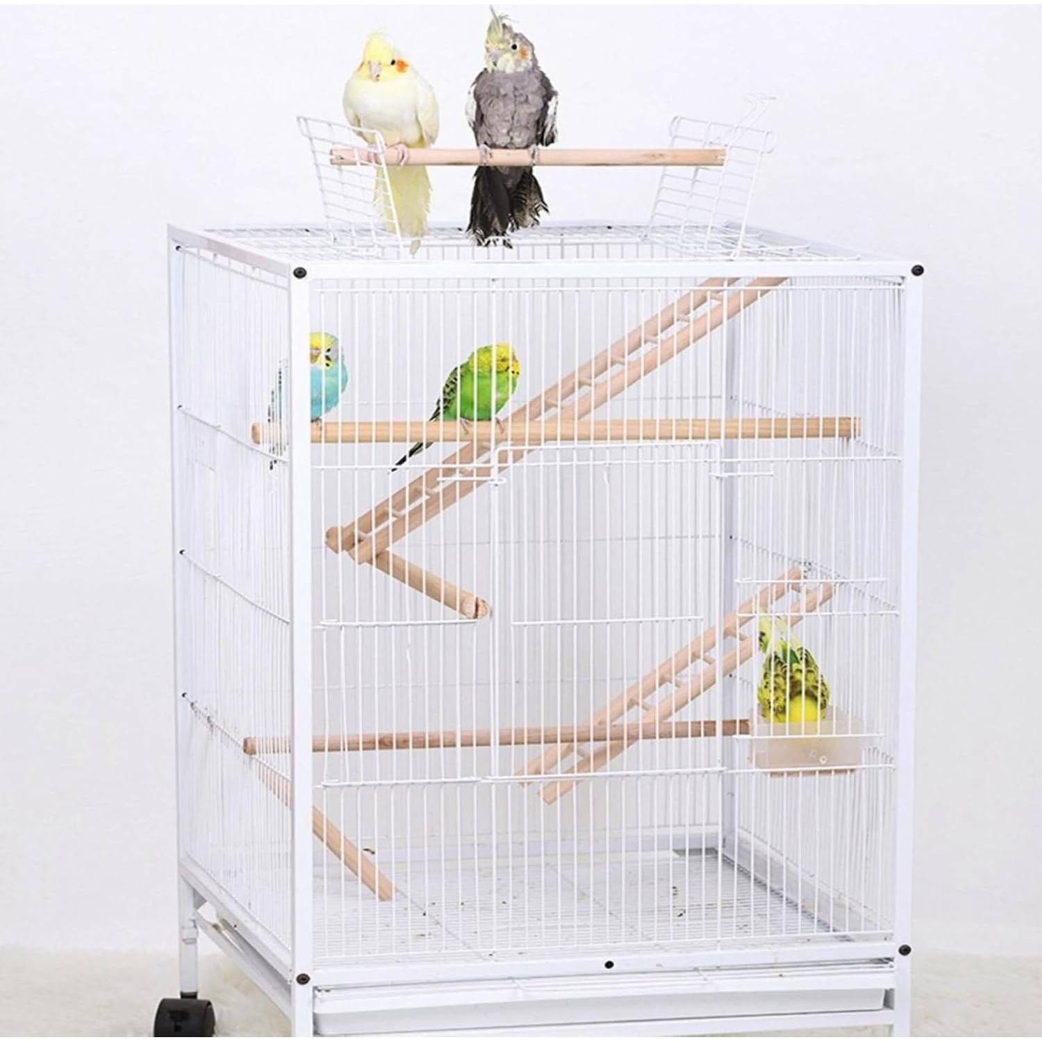 Escalera de Madera Natural LWINGFLYER 2 Piezas para Aves