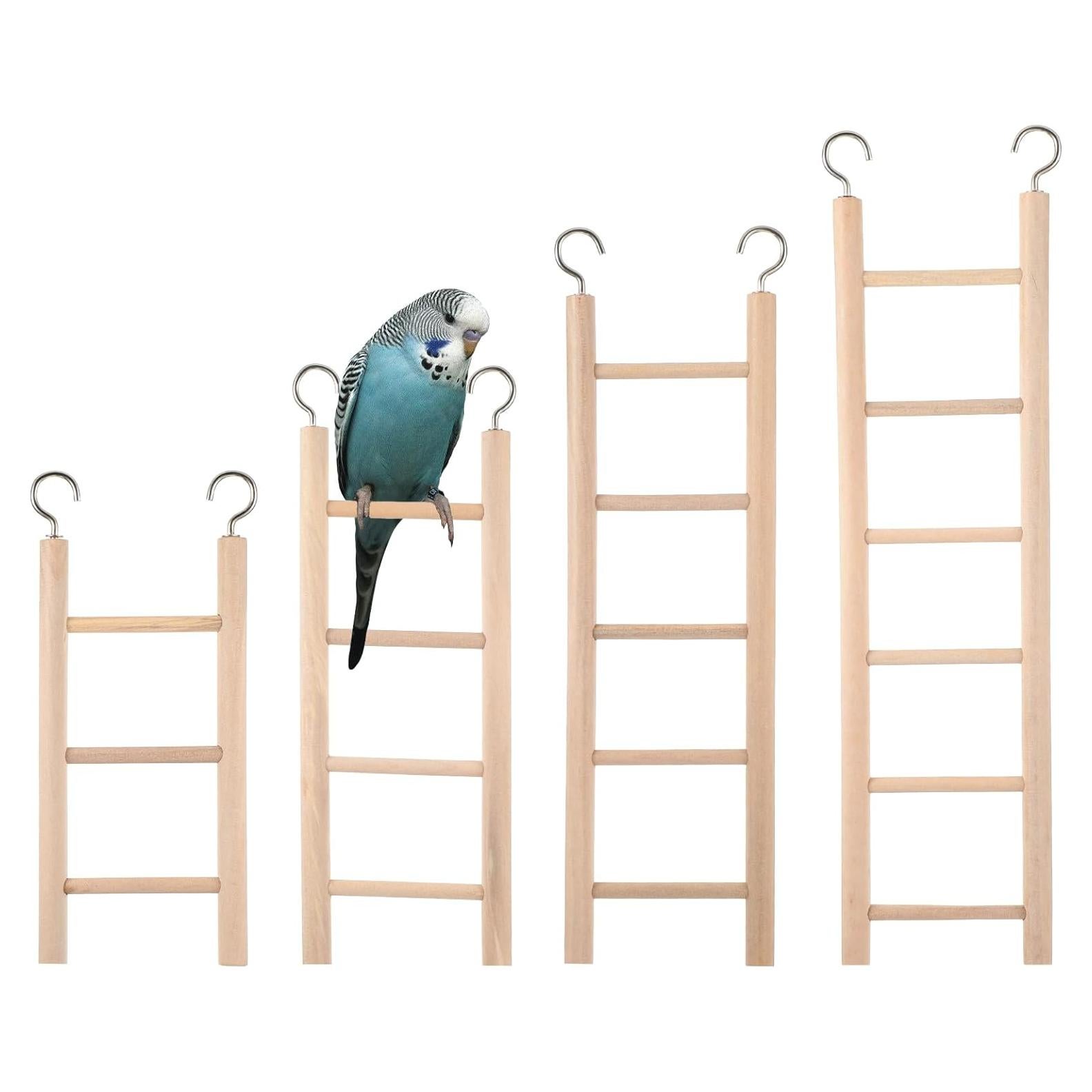 Escaleras de Madera para Aves EupHHonycs - 4 Piezas