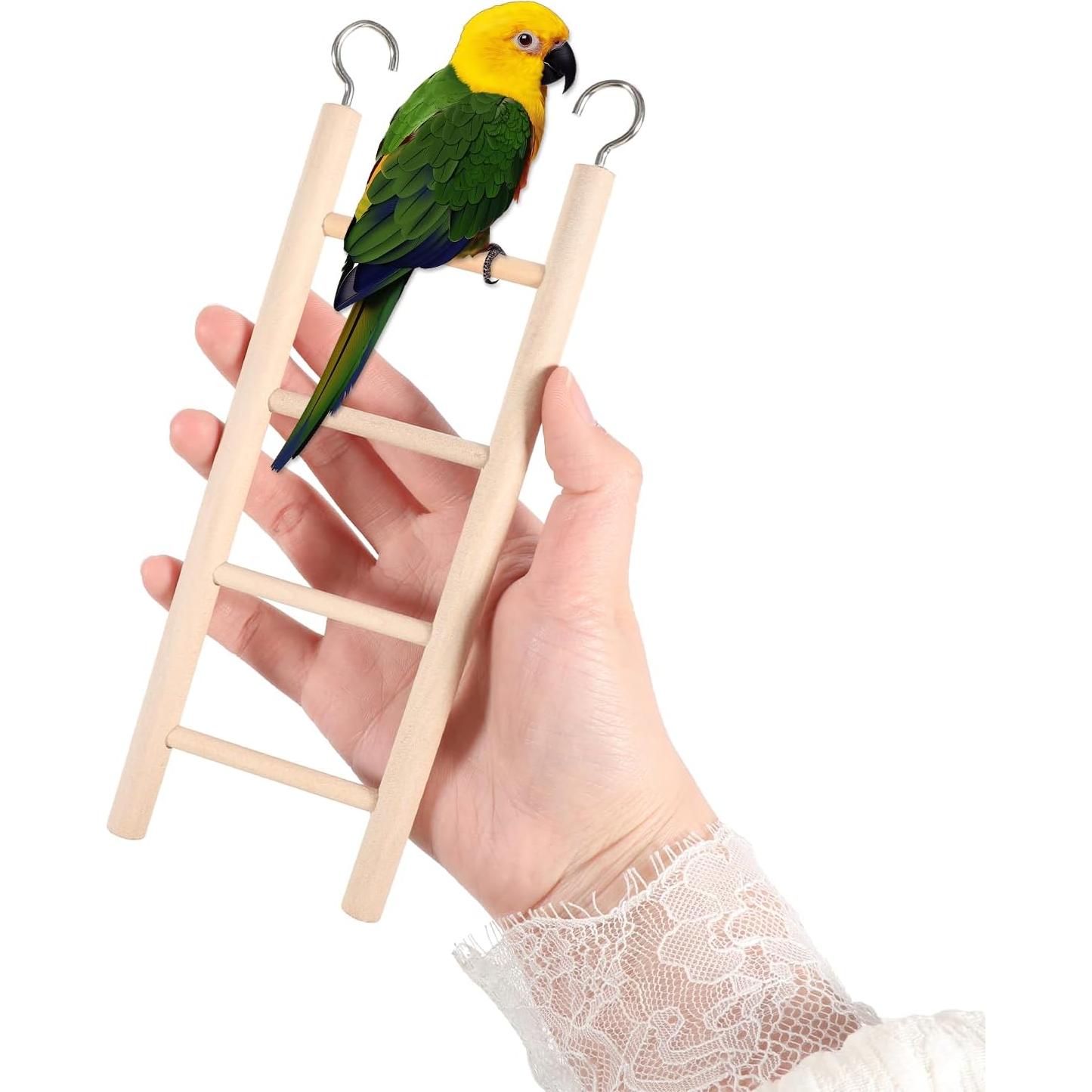 Escaleras de Madera para Aves EupHHonycs - 4 Piezas