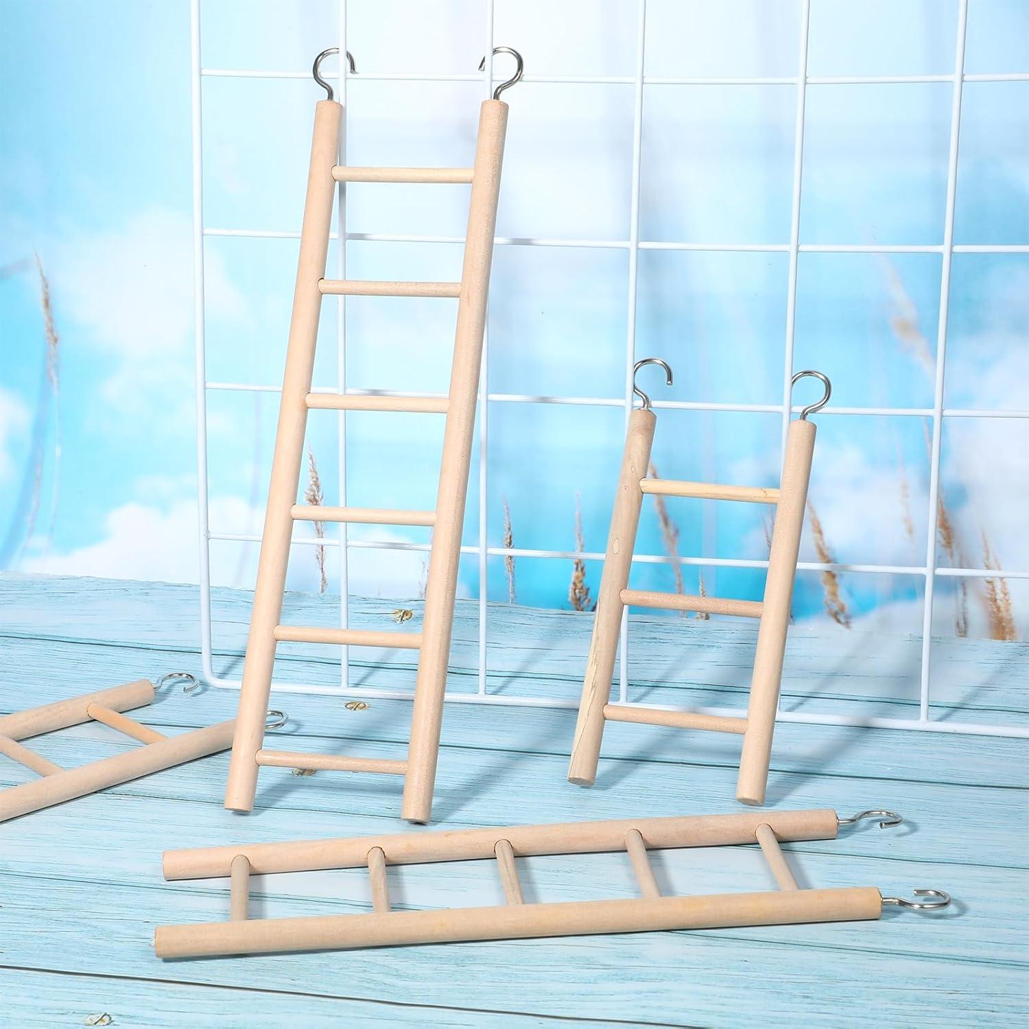 Escaleras de Madera para Aves EupHHonycs - 4 Piezas