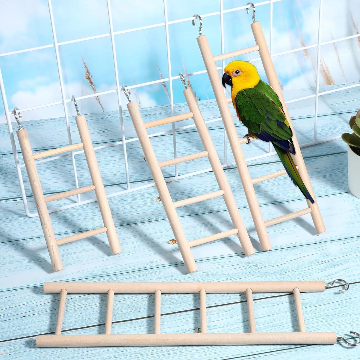 Escaleras de Madera para Aves EupHHonycs - 4 Piezas