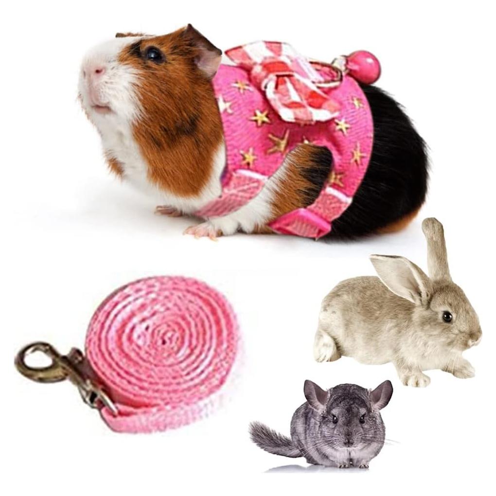 Arnés y correa ajustable para mascotas pequeñas Litewood - Estrella Rosa