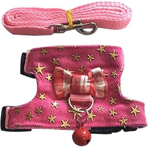 Arnés y correa ajustable para mascotas pequeñas Litewood - Estrella Rosa