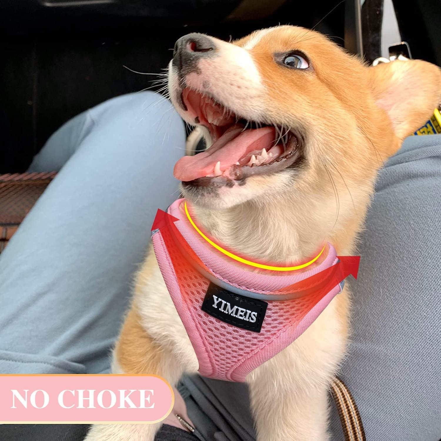 Conjunto Arnés y Correa para Perros YIMEIS Rosa Pequeño