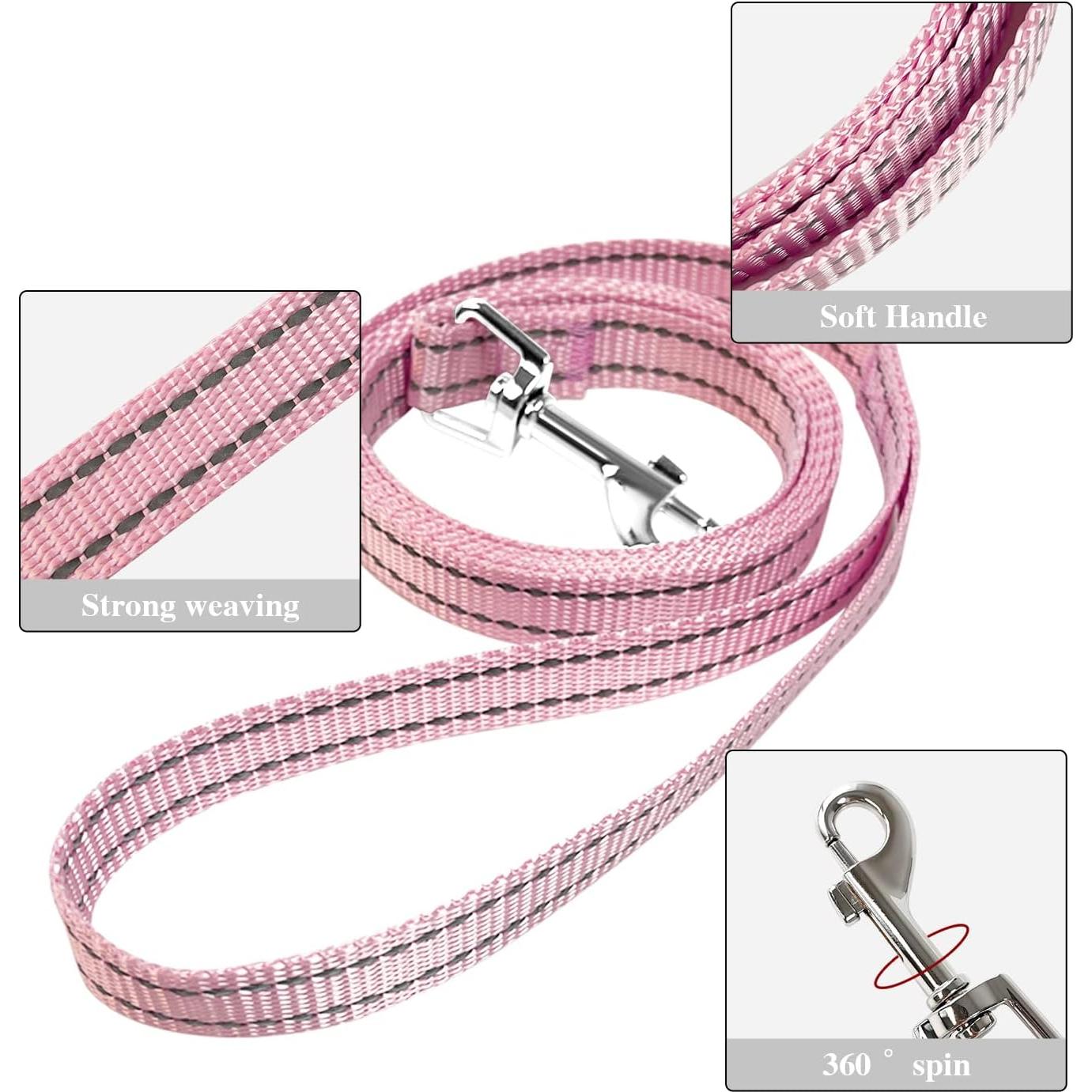 Conjunto Arnés y Correa para Perros YIMEIS Rosa Pequeño