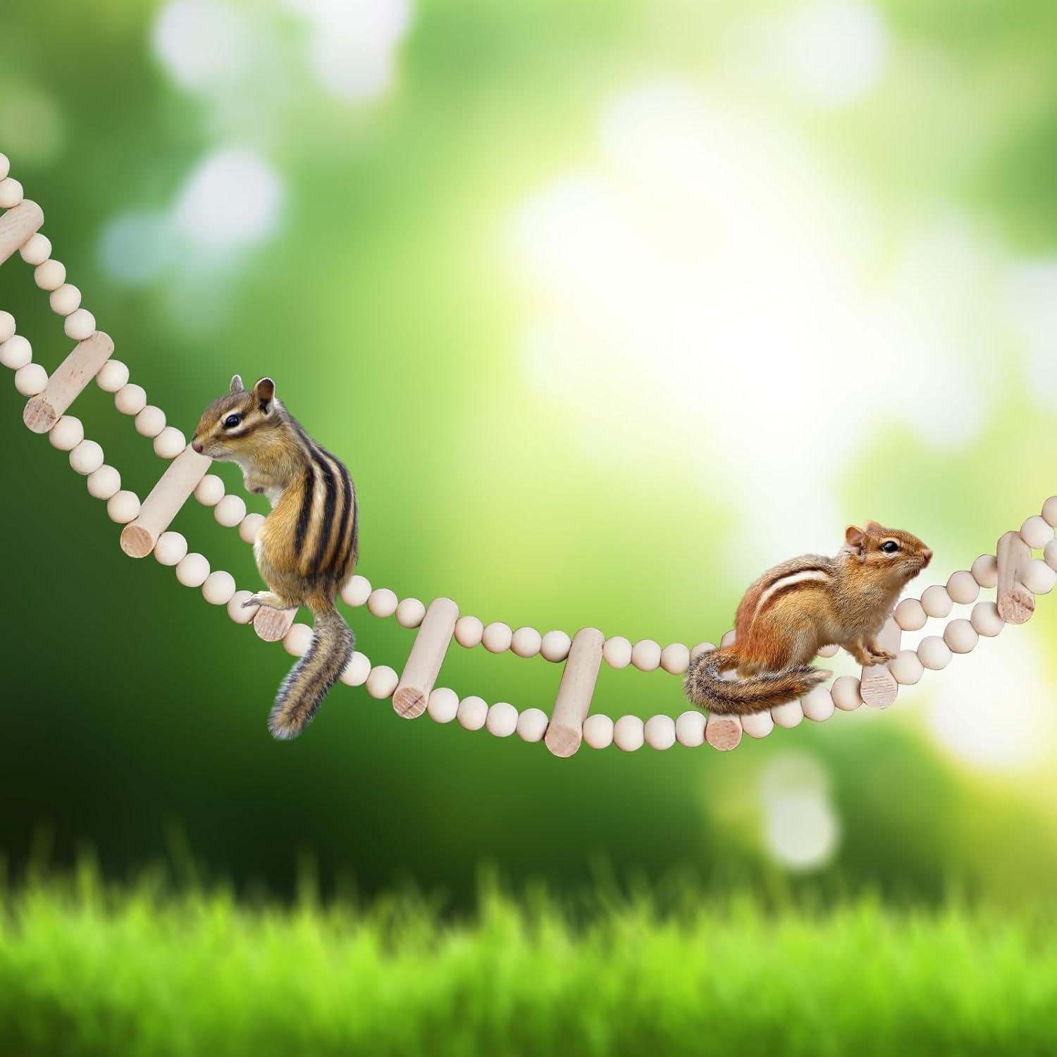 Escalera de Madera para Aves MinrzPet 69.85x7.99cm 12 Niveles