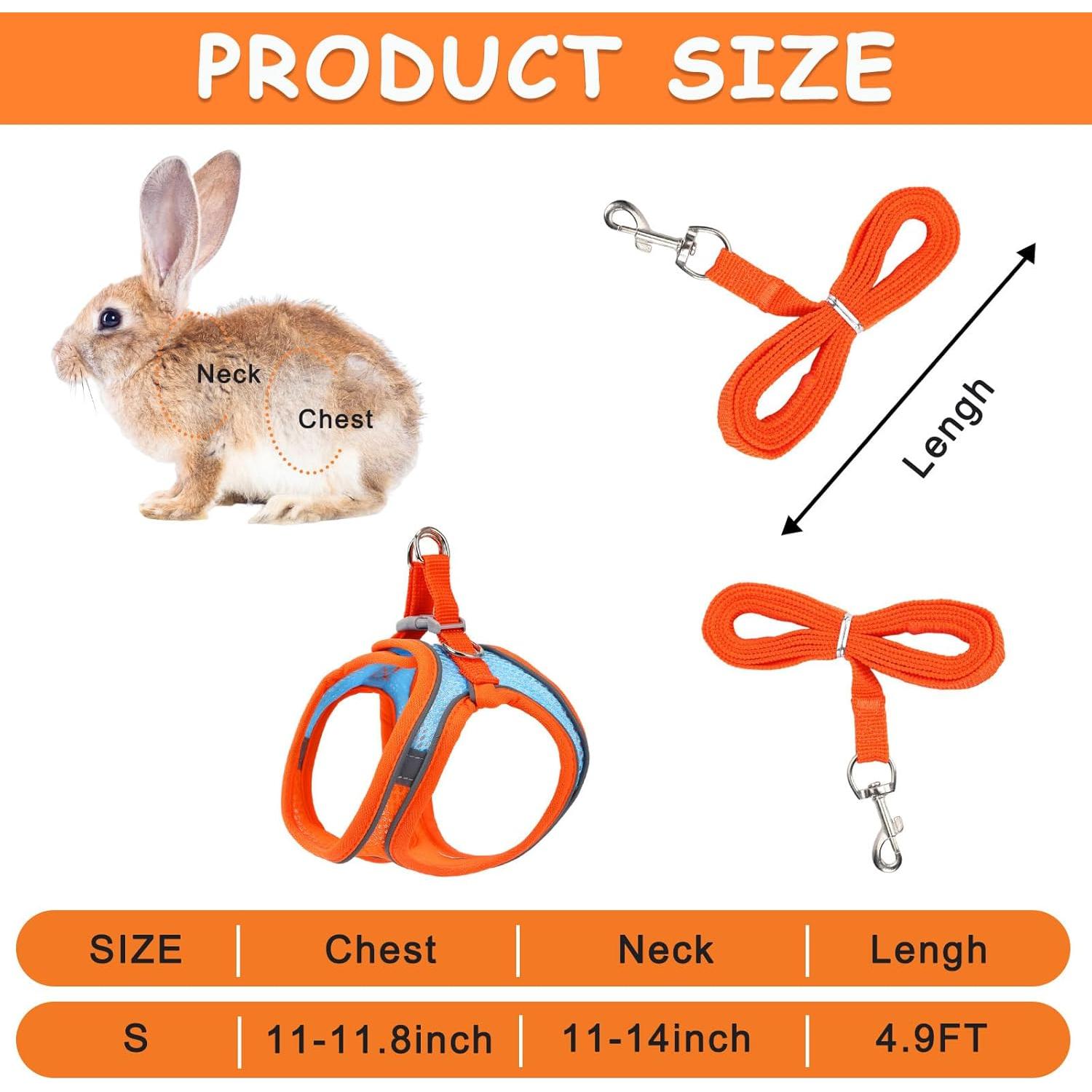 Juego de Arnés y Correa para Conejos PETKNOWS - Reflectante