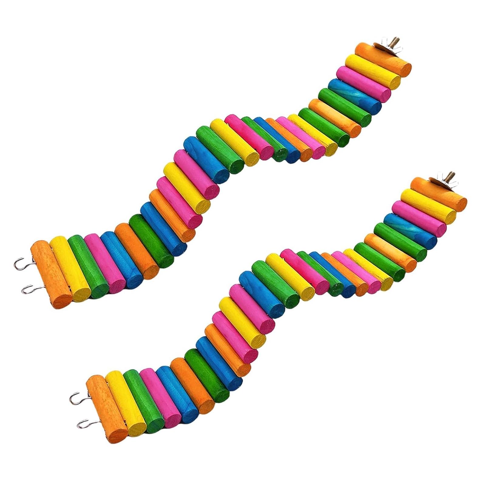 Puente Colorido de Madera Hamiledyi para Hámster 2 Piezas