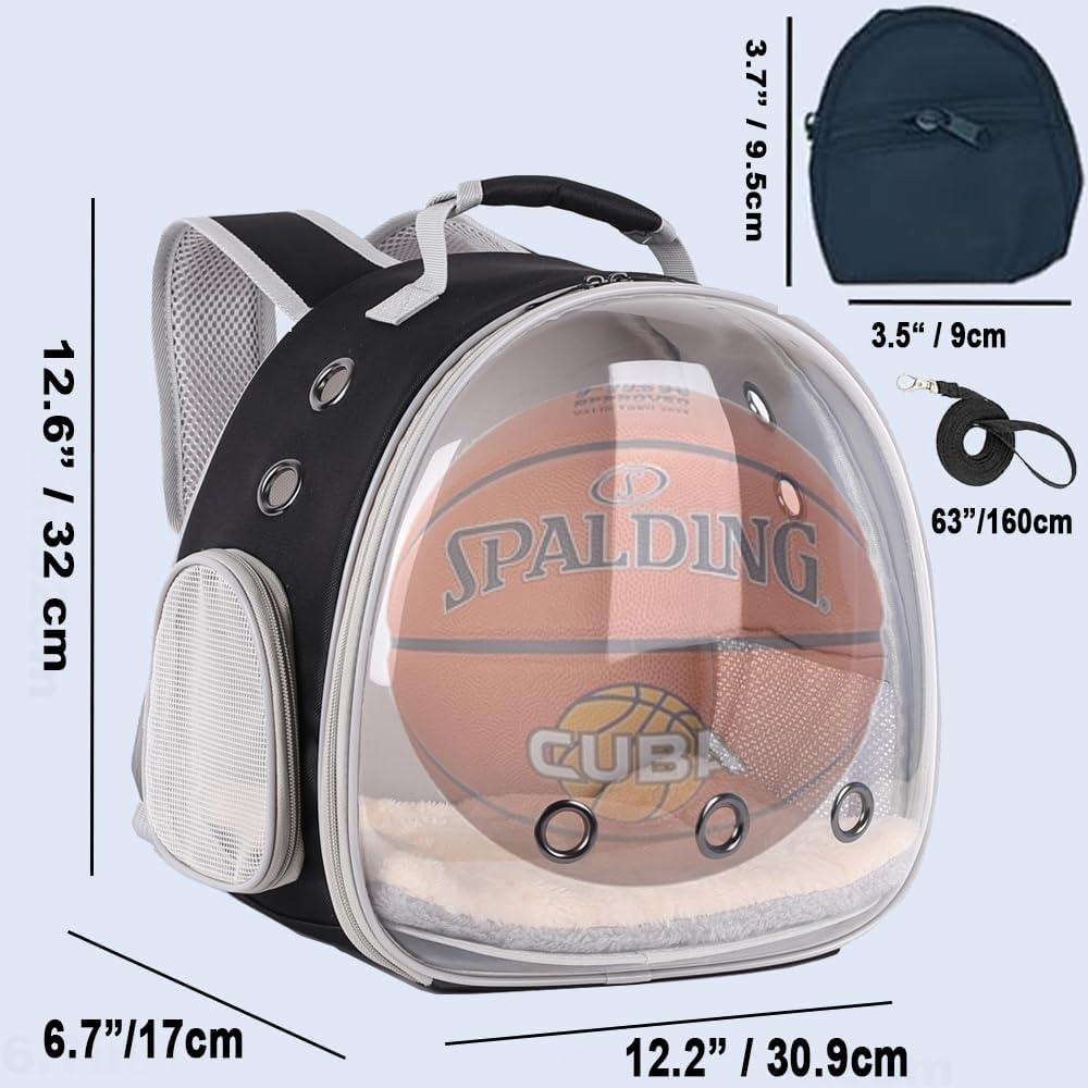 Mochila portátil para mascotas LAIRIES con bolsa y correa negra