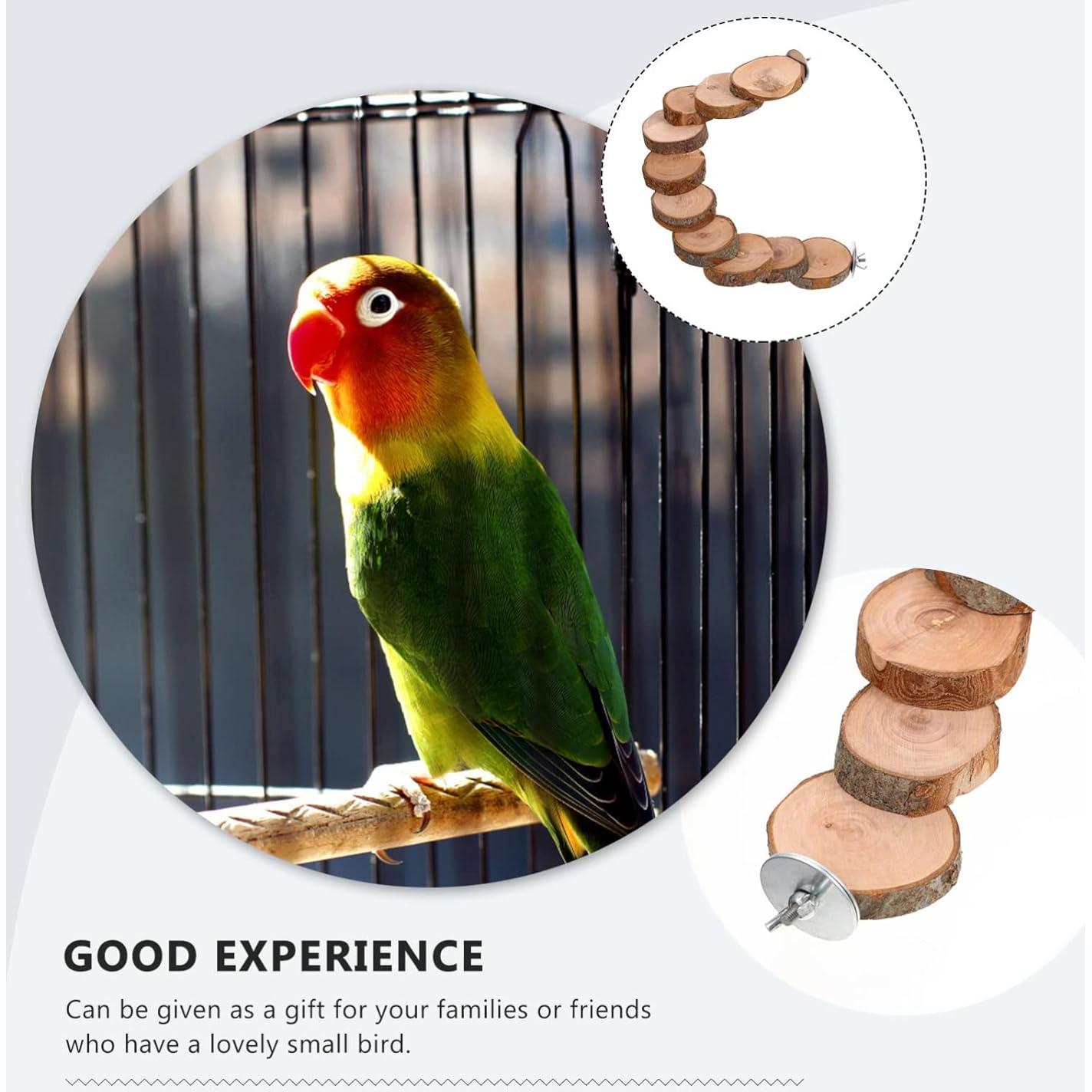 Escalera de Madera Kisangel para Periquitos 40x6x3cm