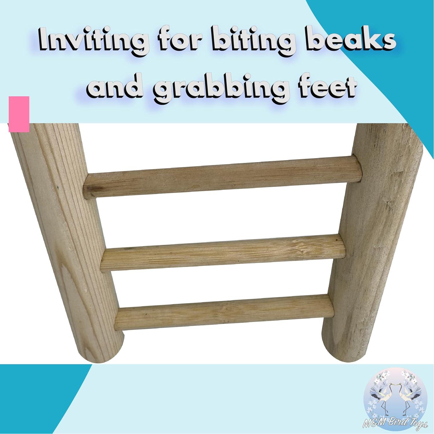 Escalera Gruesa de Madera de Pino 40.64 cm M&M Bird Toys