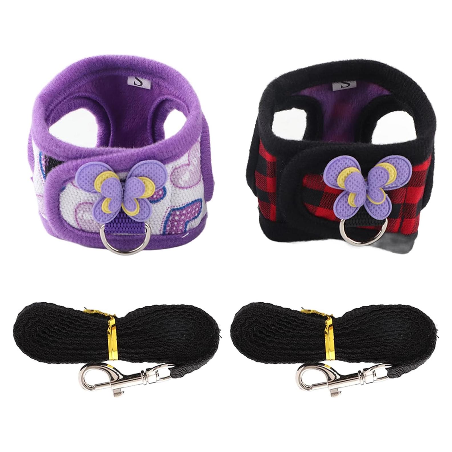 Pack 2 Arnés y Correa LIZEALUCKY para Mascotas Pequeñas S