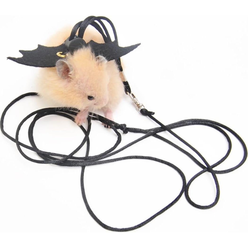 Arnés y Correa Ajustable para Hámsters y Reptiles Rosa