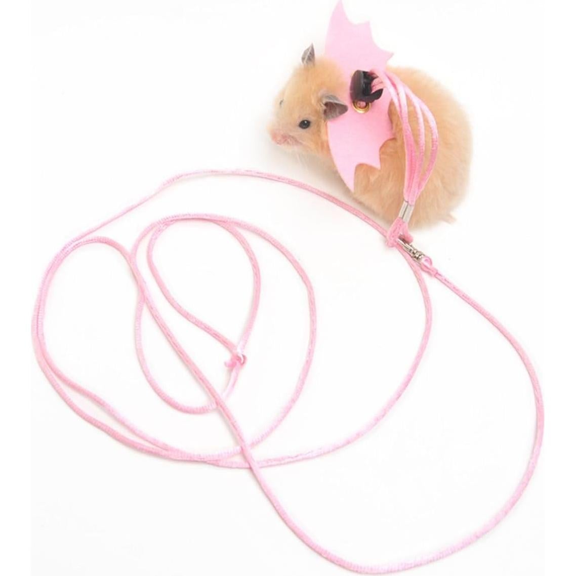 Arnés y Correa Ajustable para Hámsters y Reptiles Rosa