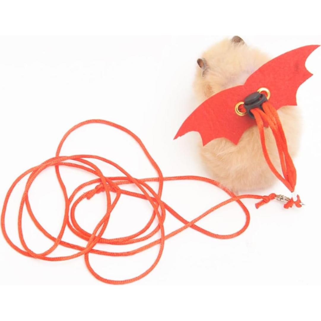 Arnés y Correa Ajustable para Hámsters y Reptiles Rosa