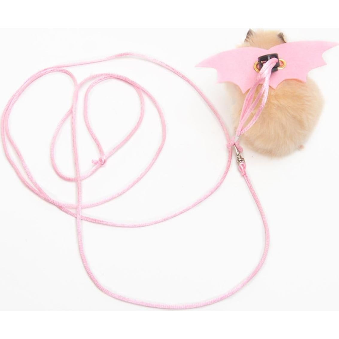 Arnés y Correa Ajustable para Hámsters y Reptiles Rosa