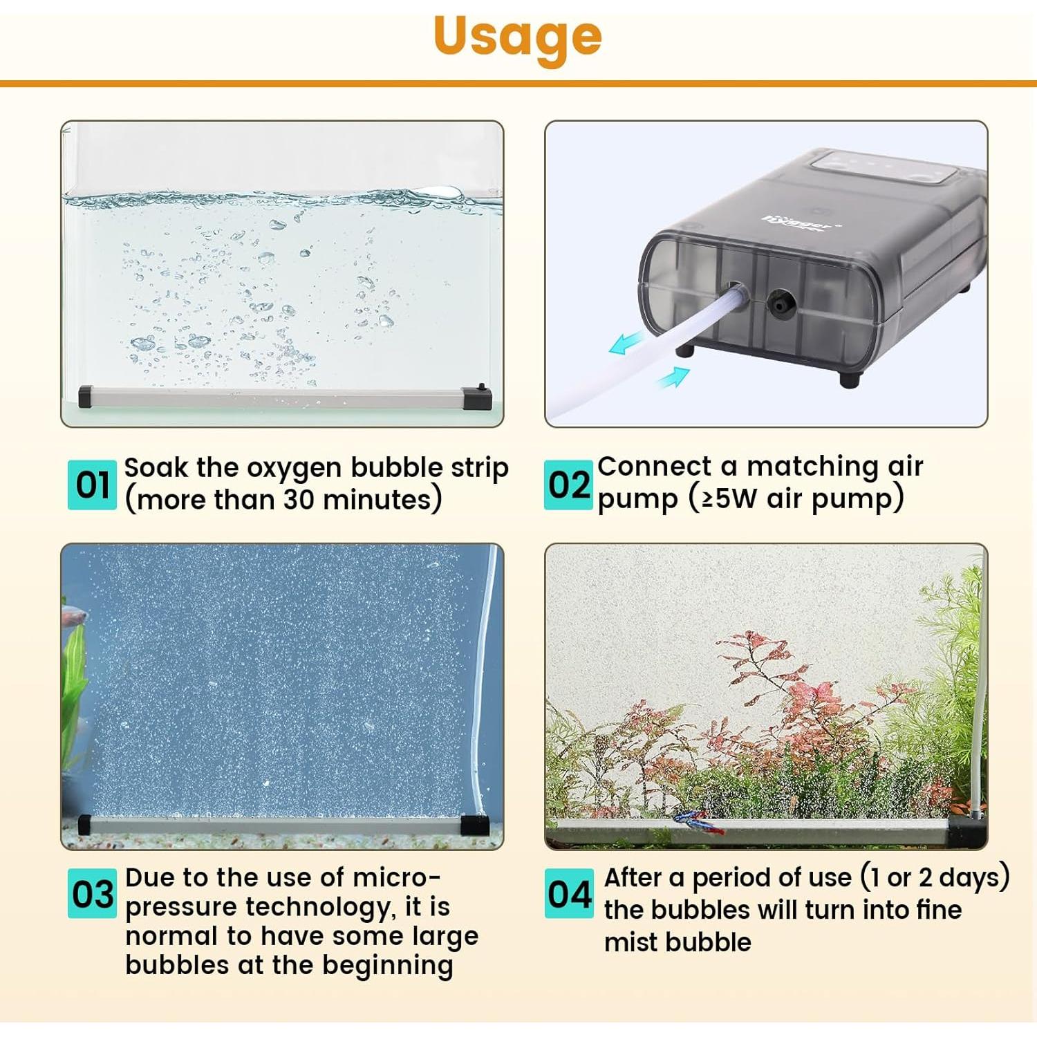 Burbujeador de Acuario Hygger 35.1 cm - Aireador Silencioso