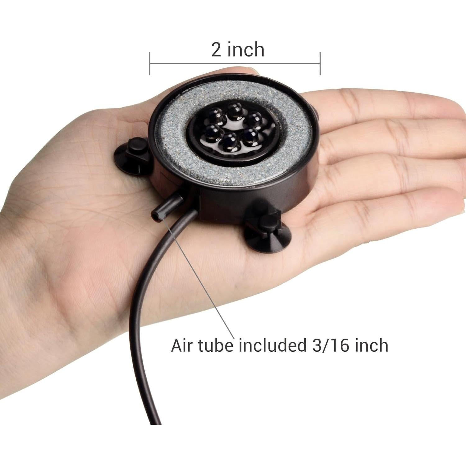 Disco de Burbujas LED Multicolor NICREW 5.08 cm para Acuario