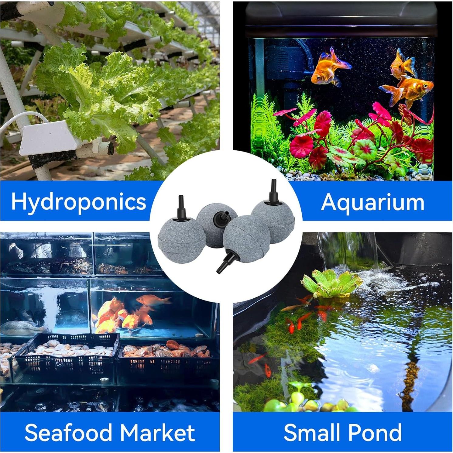 Piedras de Aire AQUANEAT 5.08 cm Difusor de Oxígeno Acuario
