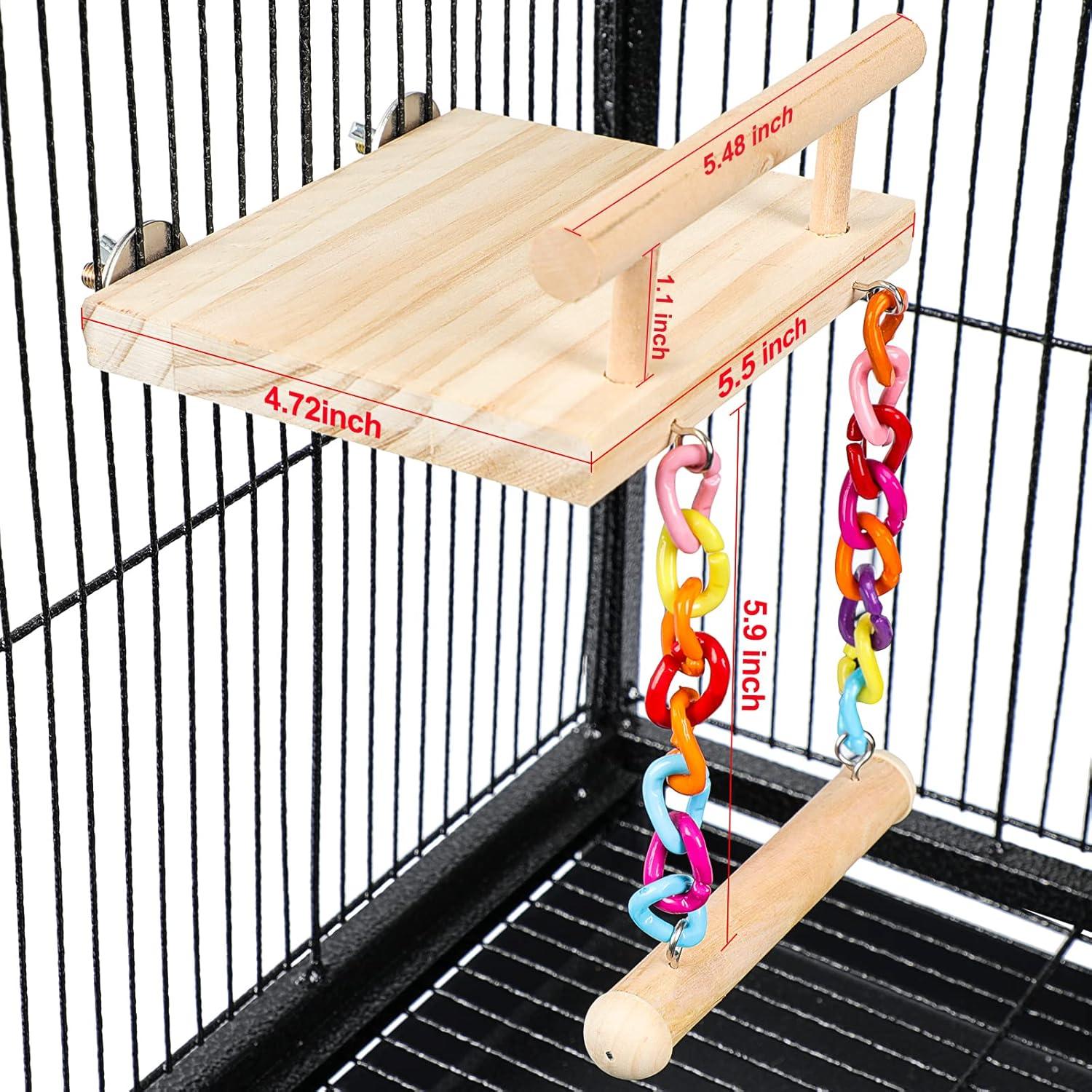 Gimnasio de Juego para Aves FrgKbTm - Plataforma de Madera 30x35 cm