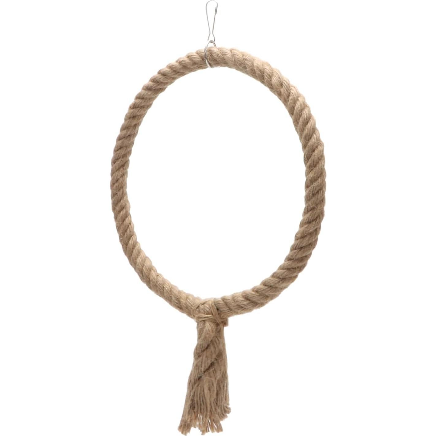 Columpio de Cuerda para Aves Wontee - Perchero Redondo 20.96x33.94cm