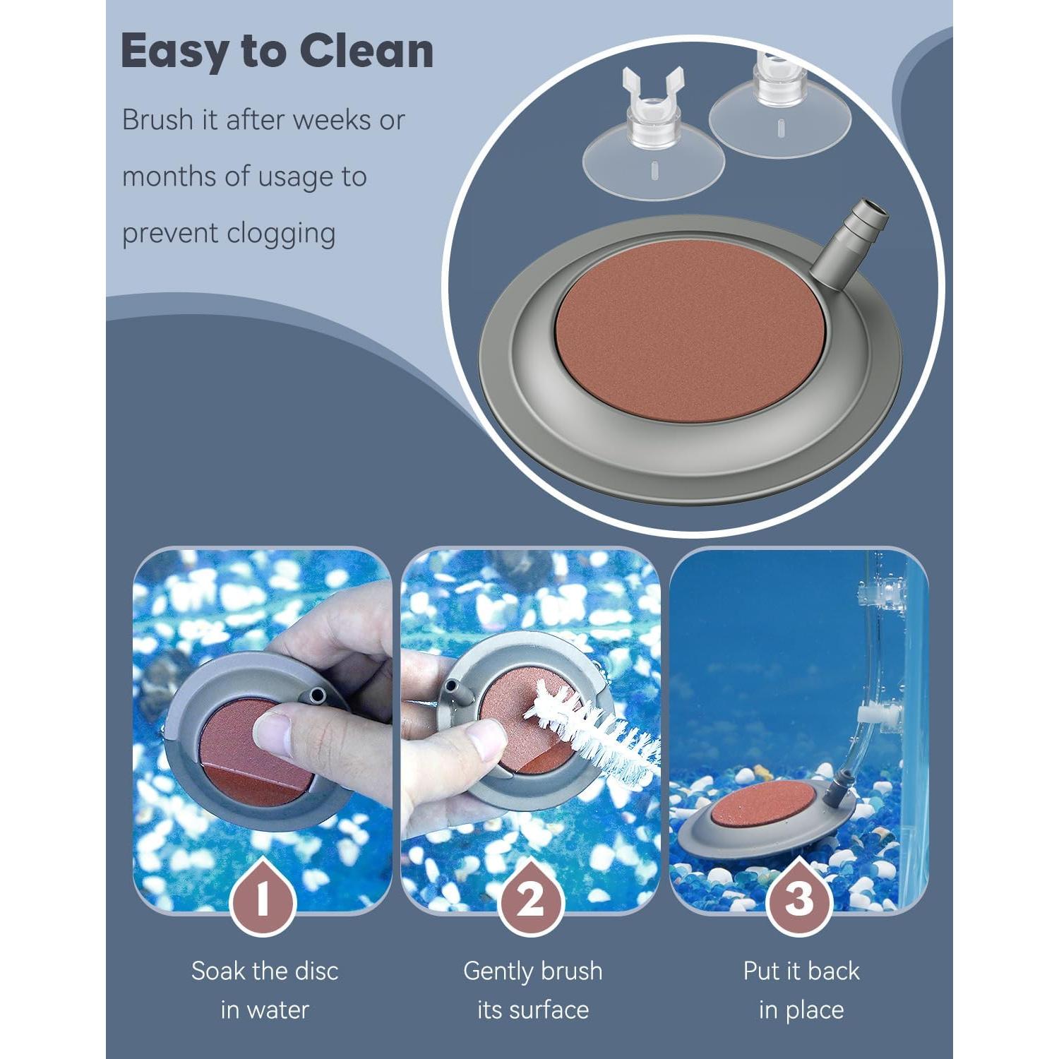 Disco de aire Pawfly para acuario 6.86 cm con ventosas