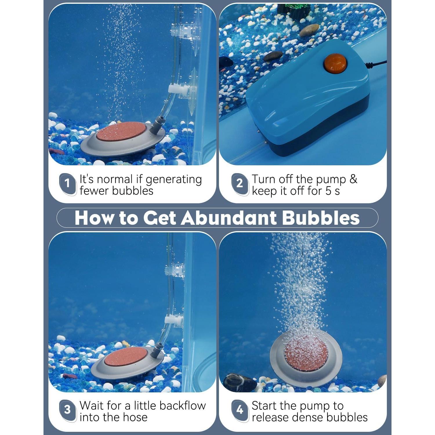 Disco de aire Pawfly para acuario 6.86 cm con ventosas