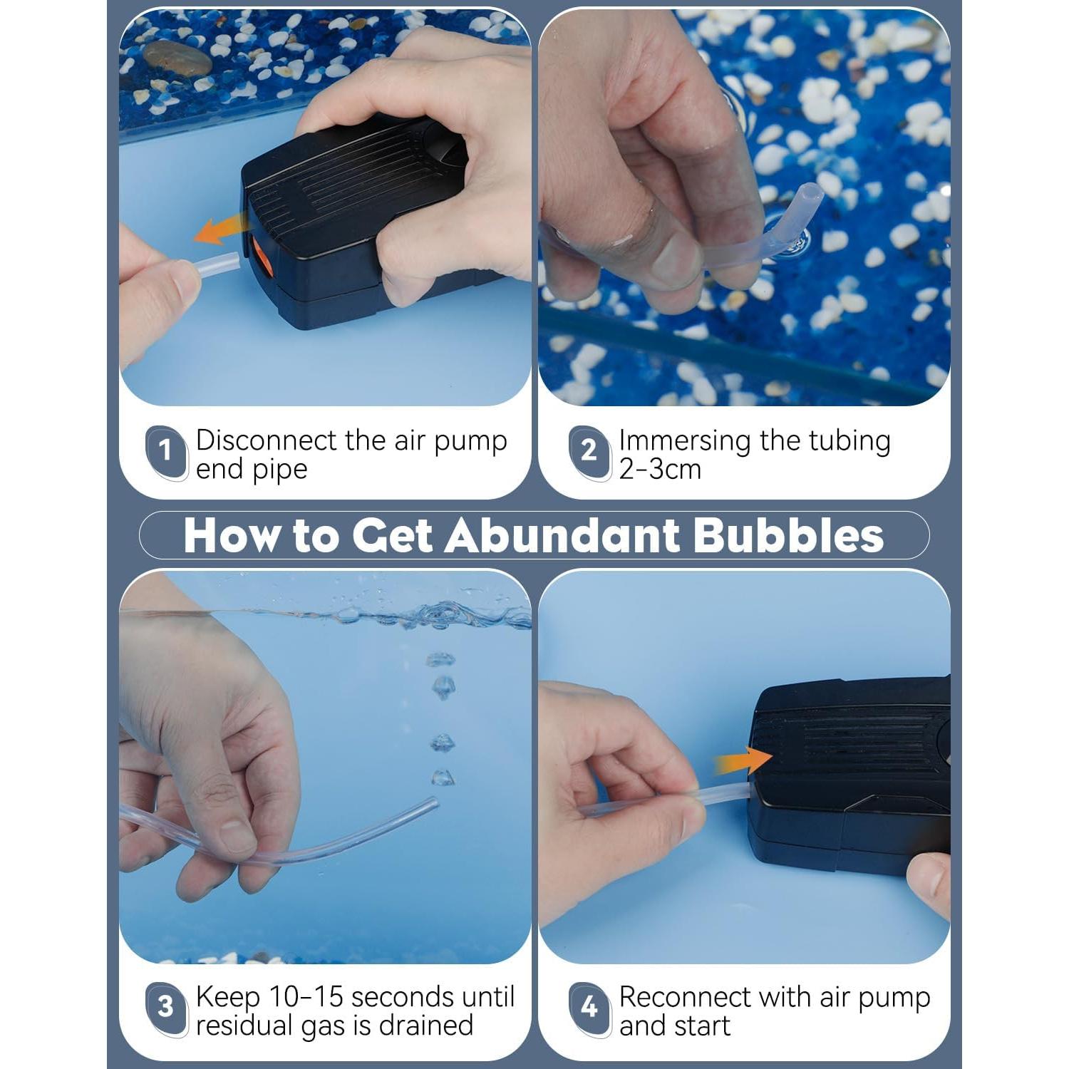 Piedra de aire Pawfly 6.86 cm para acuarios con ventosas