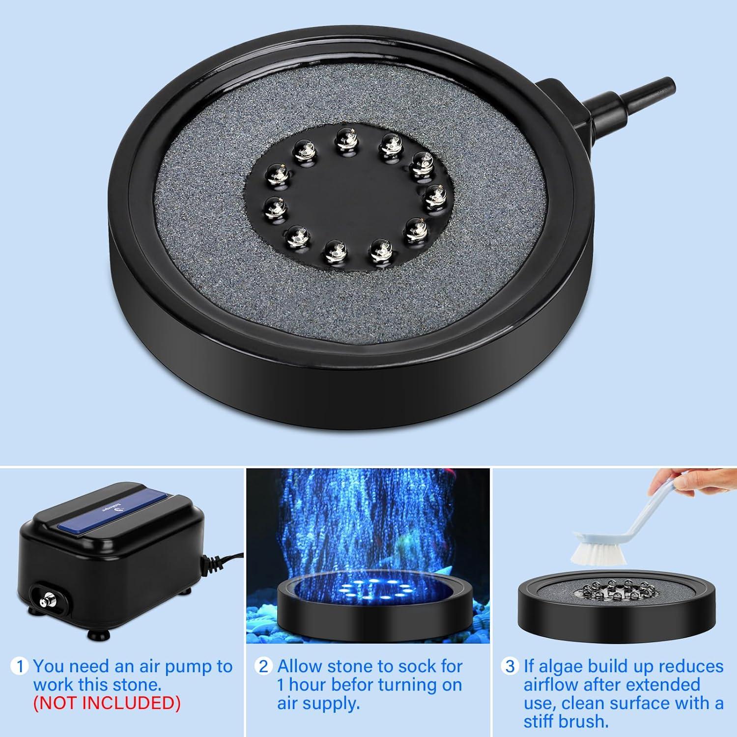 Luz de burbujas para acuario Fishkeeper FK019 LED 16 colores