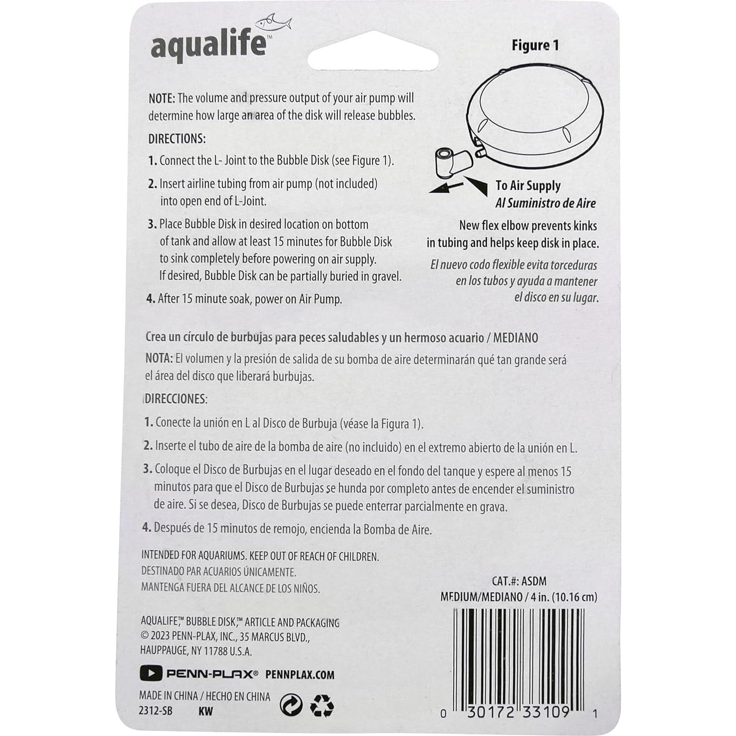 Aereador de burbujas Penn-Plax para acuarios Mediano 10.16 cm