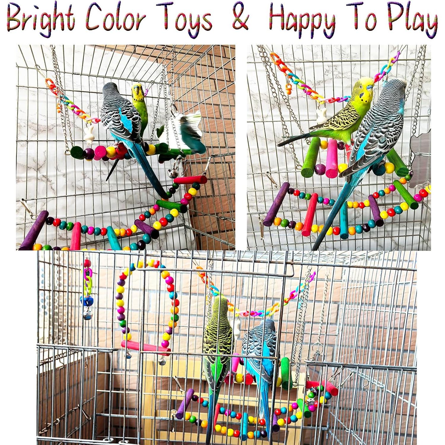 Juguetes para Periquitos ESRISE - 6 Accesorios Coloridos