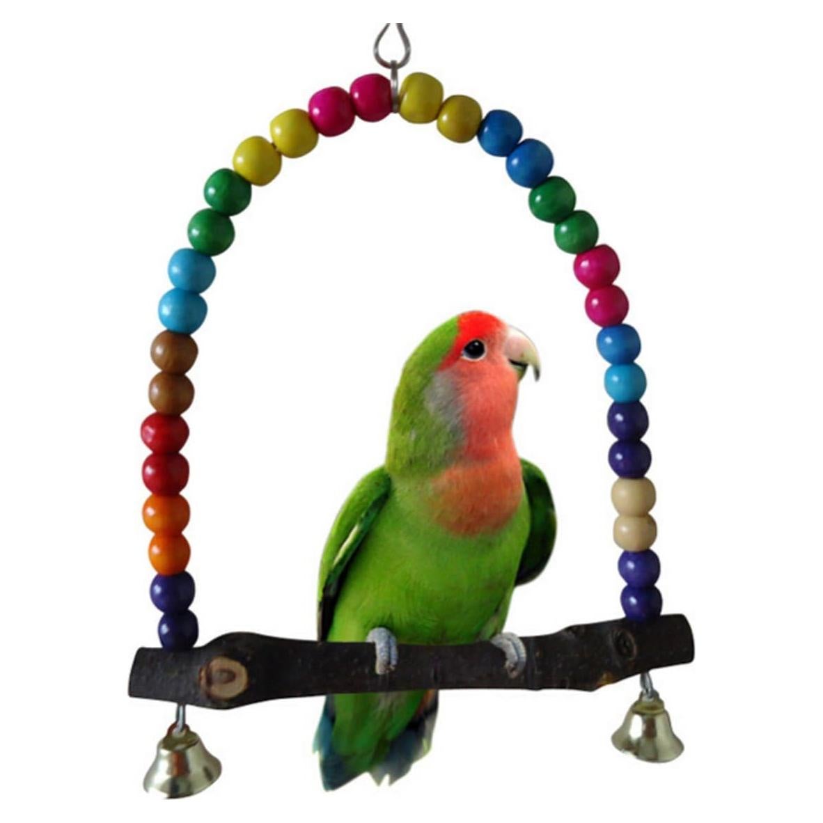 Columpio para Aves Yosoo 14 x 14.3 cm Madera Multicolor