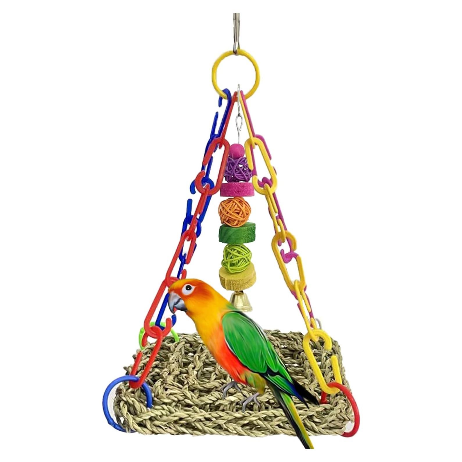 Alfombra de Hierba Marina MUYG para Aves 18x18 cm Natural