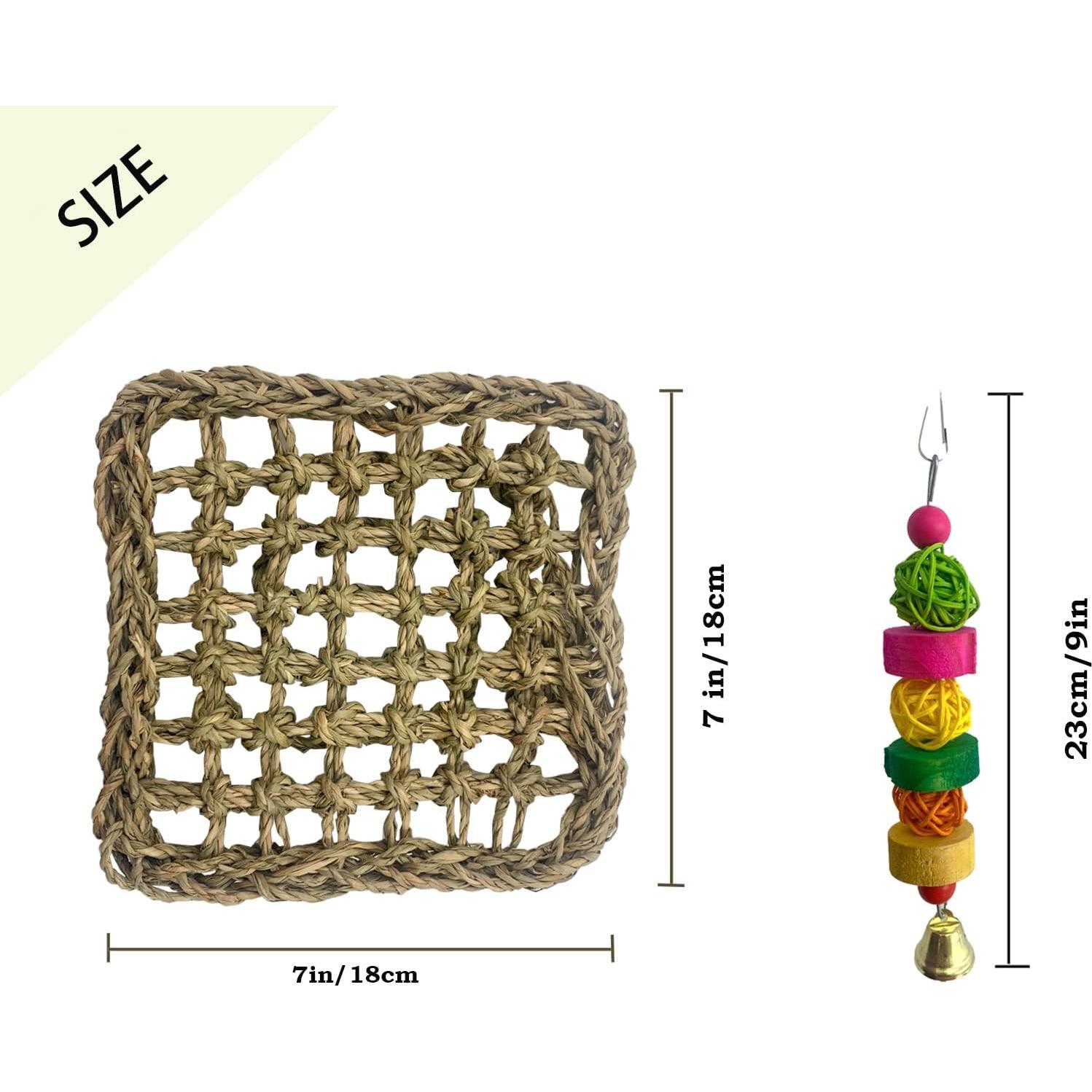 Alfombra de Hierba Marina MUYG para Aves 18x18 cm Natural