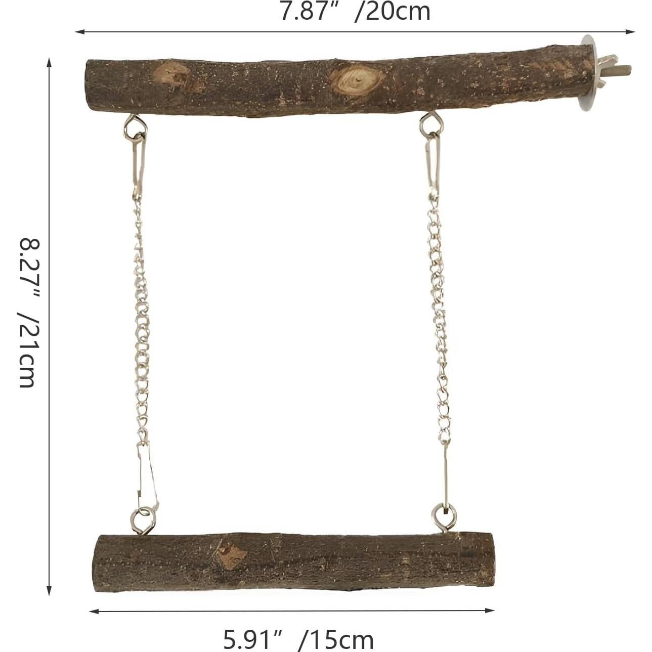 Columpio para Aves Meprotal 20x21 cm Madera Natural