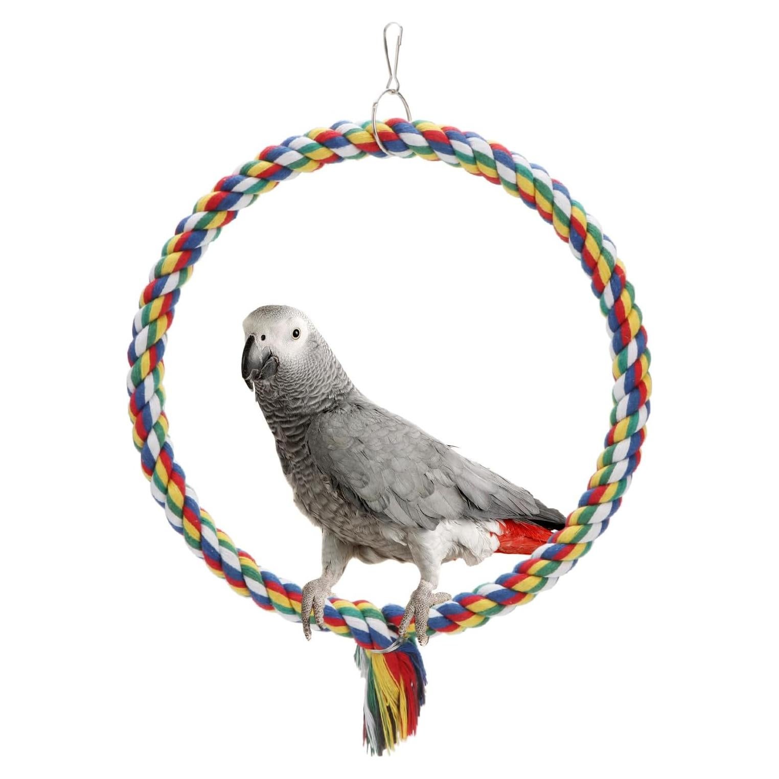 Columpio de Cuerda para Pájaros Wontee - Juguete Escalada M