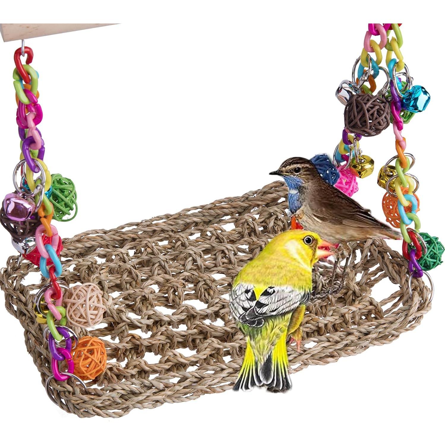 Columpio de Hamaca para Aves FrgKbTm con Juguetes Masticables