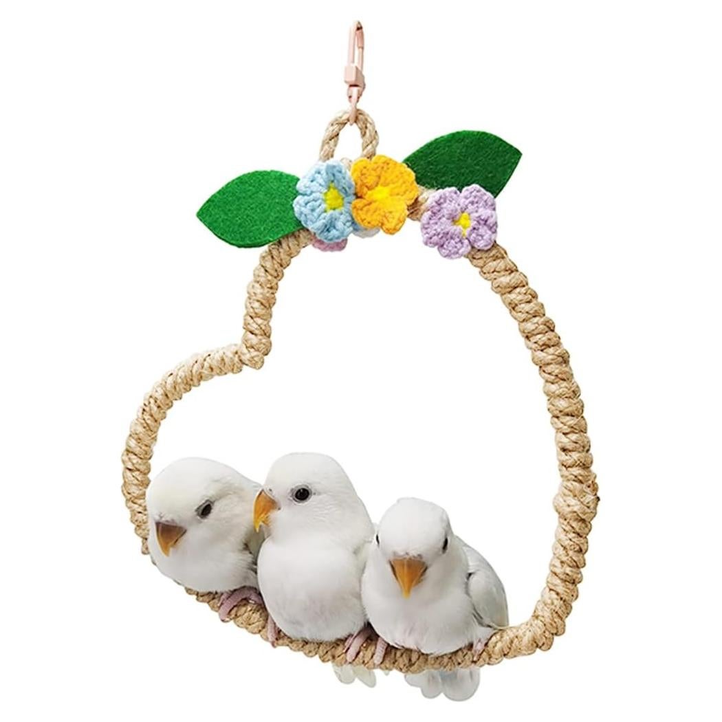 Columpio de Cuerda para Aves La La Pet 16 cm con Gancho